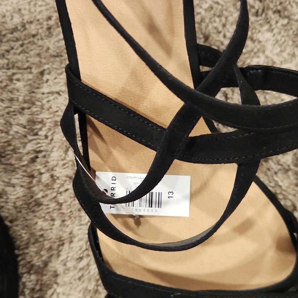 NWT Torrid Strappy Square Toe Wedge